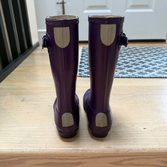 Kids Hunter Rain Boots Purple Wellies US 3M/4F /UK 2 Waterproof Shoes - Picture 5 of 11